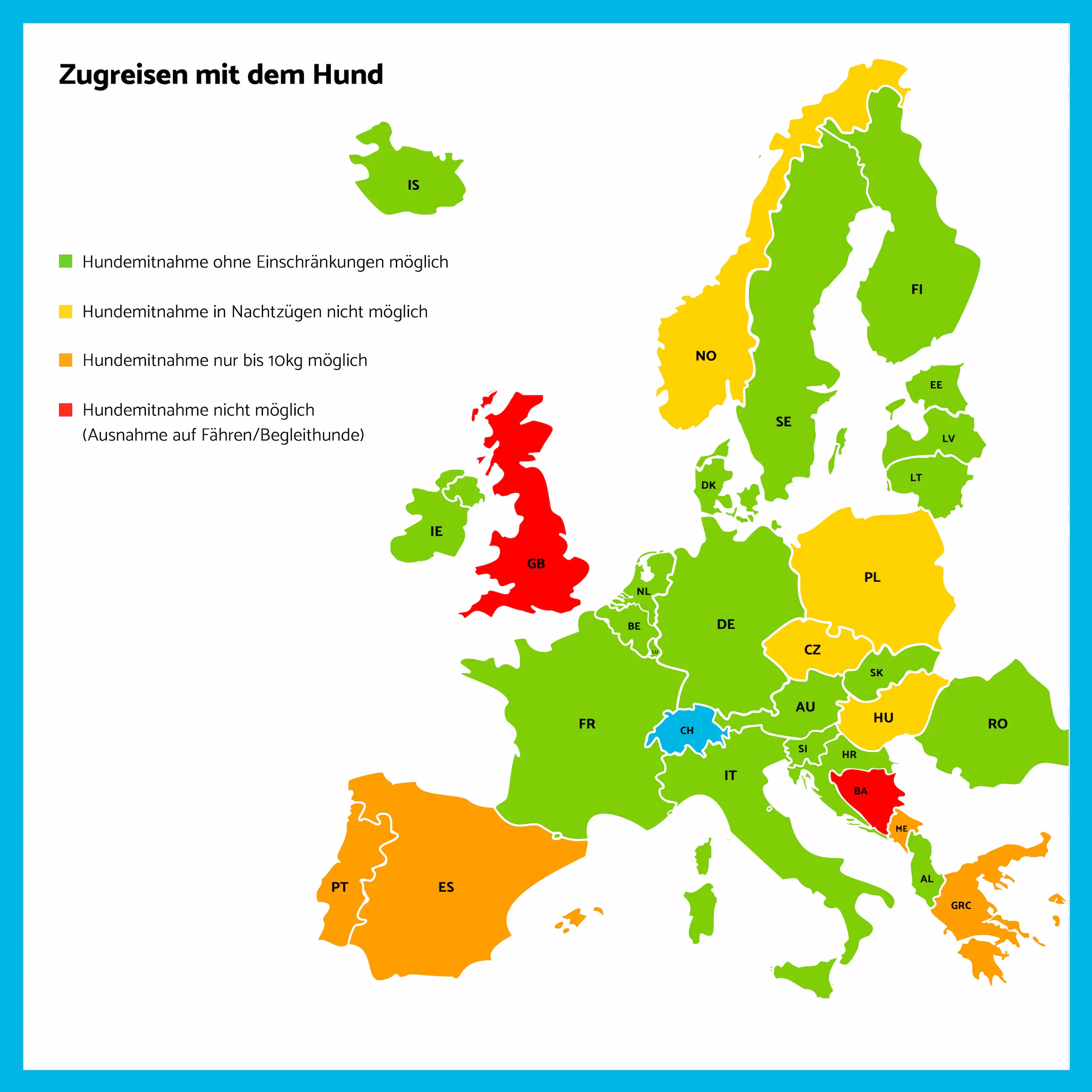 Zugreisen Mit Dem Hund   Einschränkungen