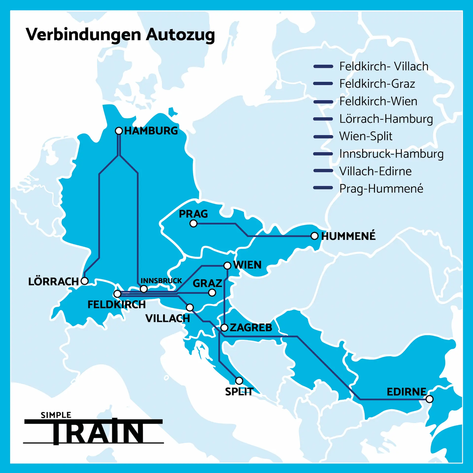 Verbindungen Autozug