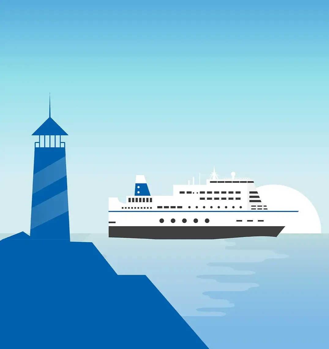 Fährenreisen Illustration